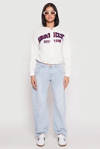 Destination Graphic Cropped Hooded Sweatshirt