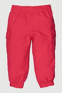 Toddler Girls Nylon Cargo Pocket Joggers, Pink, Size 3T
