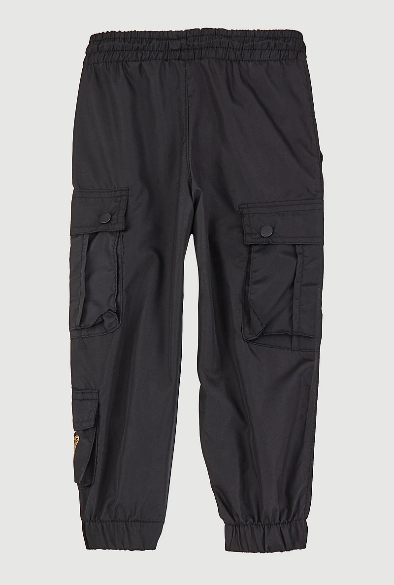 Toddler Girls Butterfly Parachute Cargo Pants, 3T