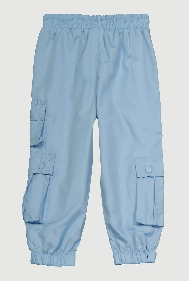 Toddler Girls Heart Detail Cargo Joggers,