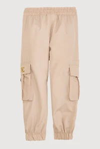 Toddler Girls Love Parachute Cargo Joggers, Khaki, Size 3T