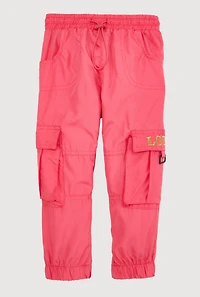 Toddler Girls Love Parachute Cargo Joggers, Pink, Size 3T