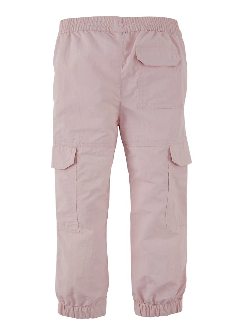 Toddler Girls Parachute Pants, Pink, Size 2T