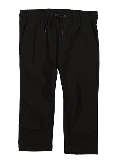 Toddler Boys Drawstring Windbreaker Pants, Black, Size 3T