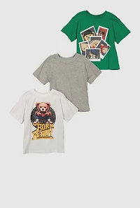 Toddler Boys Born Ready Bear Tees 3 Pack
