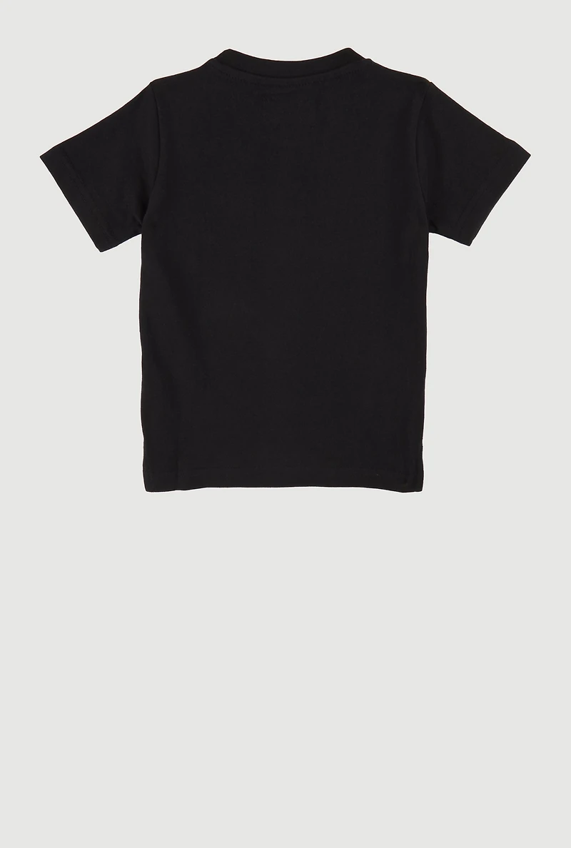 Toddler Boys Embroidered Graffiti Bear Graphic Tee, Black, Size 3T