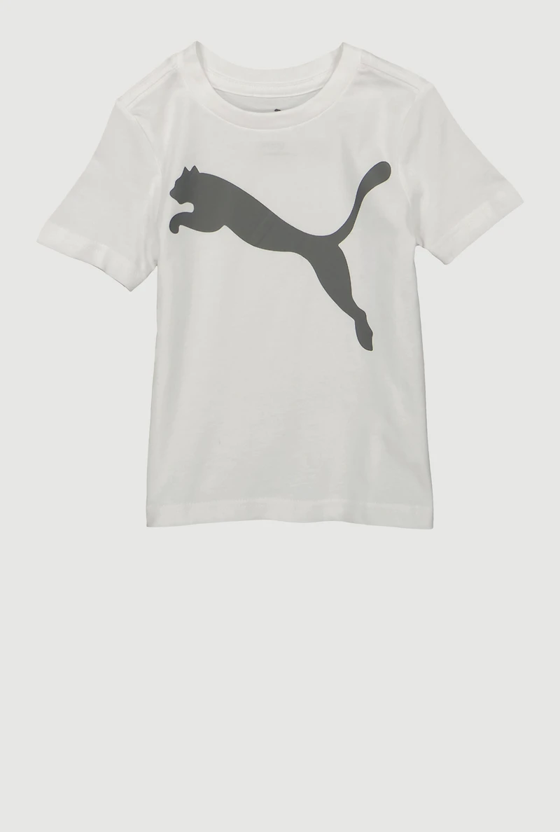 Toddler Boys Puma Graphic T Shirt, White, Size 3T