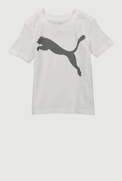 Toddler Boys Puma Graphic T Shirt, White, Size 3T