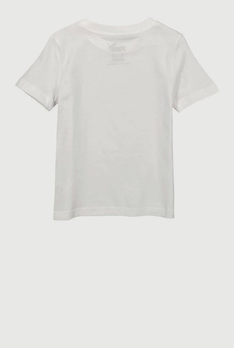 Toddler Boys Puma Graphic T Shirt, White, Size 2T