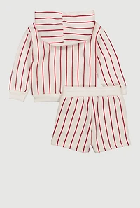 Toddler Girls Mamas Expensive Bestie Striped Hoodie and Shorts, Multi, Size 2T