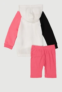 Toddler Girls Born To Be Bold Graphic Sweatshirt and Shorts, Multi,