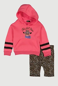 Toddler Girls This Aint Texas Graphic Hoodie and Shorts
