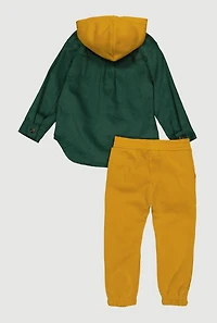 Toddler Boys King Hooded Shacket and Sweatpants