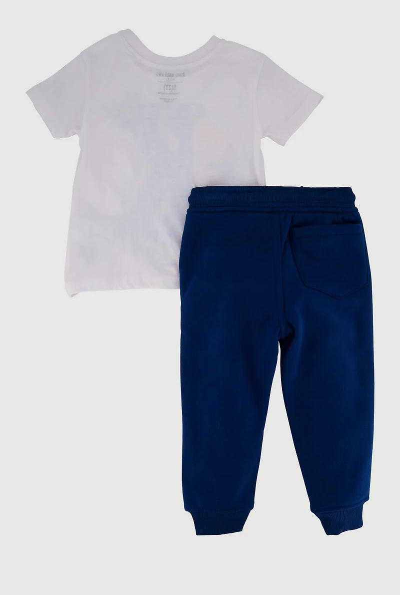 Toddler Boys Born To Be King Graphic Tee and Joggers