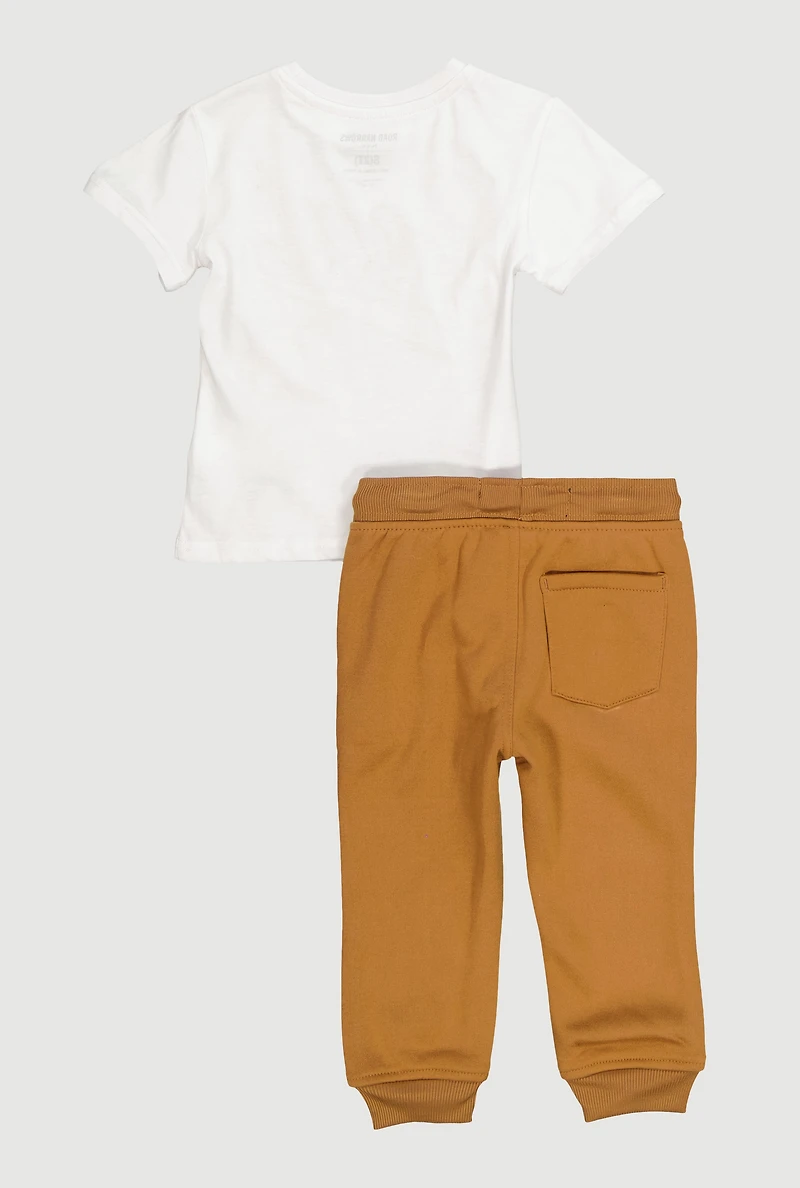 Toddler Boys Goat 23 Graphic Tee and Joggers Set