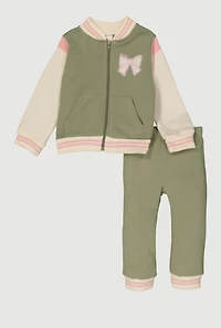 Toddler Girls New York Back Graphic Jacket and Sweatpants,