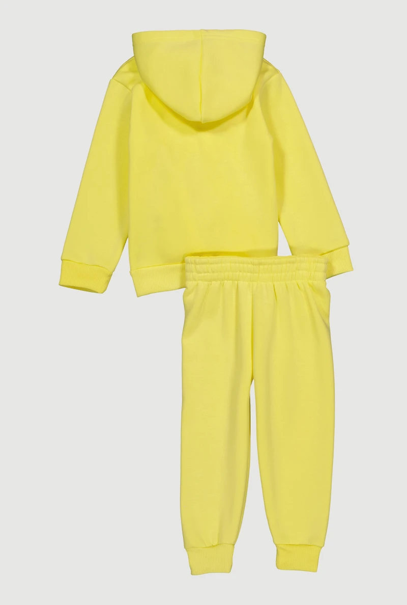 Toddler Girls Cool Girl Graphic Hoodie and Joggers Set