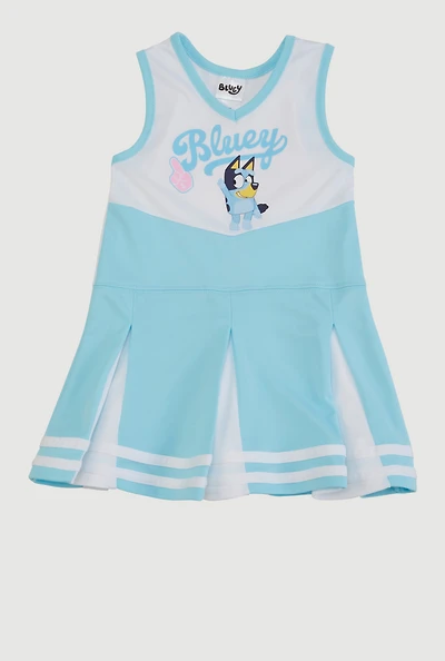 Toddler Girls Bluey Graphic V Neck Tennis Dress