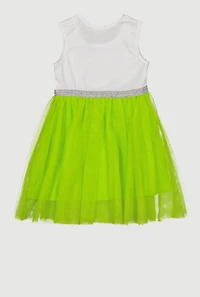Toddler Girls Rainbow Butterfly Studded Tutu Dress, Green, Size 4T