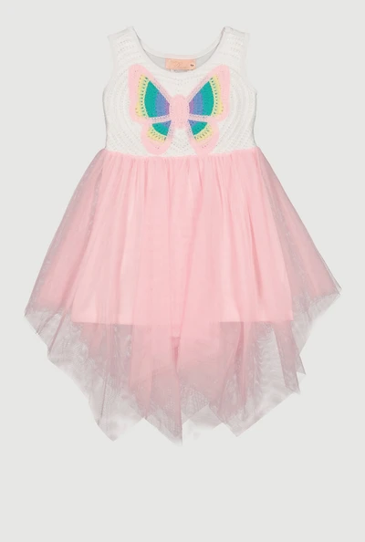 Toddler Girls Crochet Butterfly Tutu Dress, Multi, Size 4T