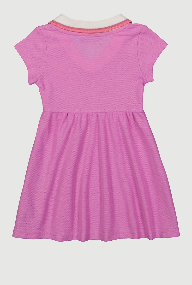 Toddler Girls Chenille Butterfly Skater Dress, Purple, Size 4T