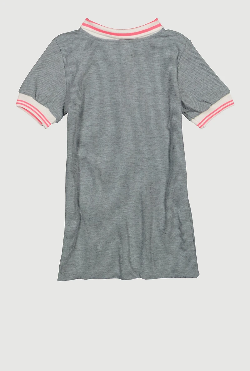 Toddler Girls Love 8 Graphic Polo Dress