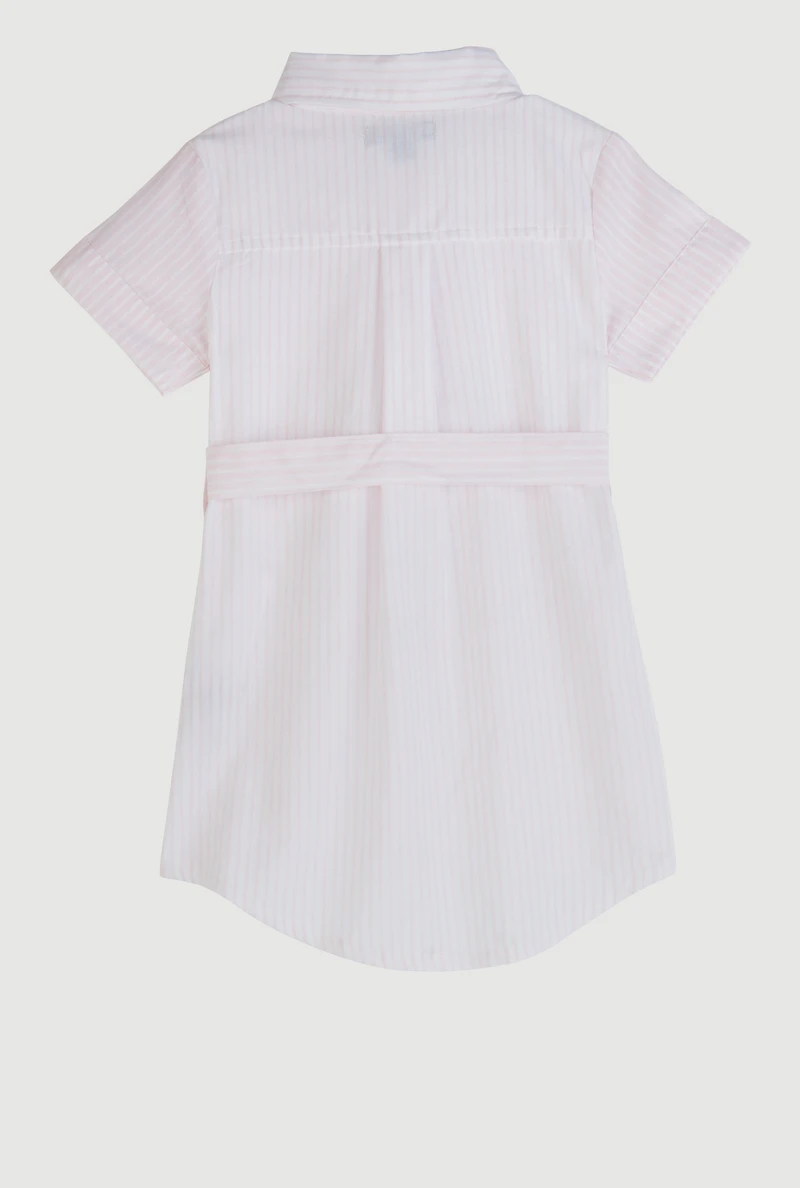Toddler Girls Striped Shirt Dress,