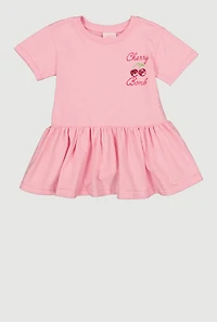 Toddler Girls Cherry Bomb Graphic Skater Dress