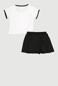 Toddler Girls NYC League Graphic Tee and Skort, Multi, Size 3T
