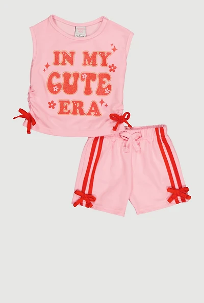 Toddler Girls My Cute Era Tank Top and Shorts