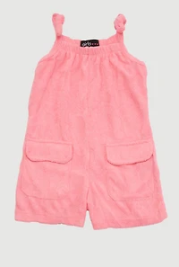 Toddler Girls Terry Cloth Cherry Print Romper