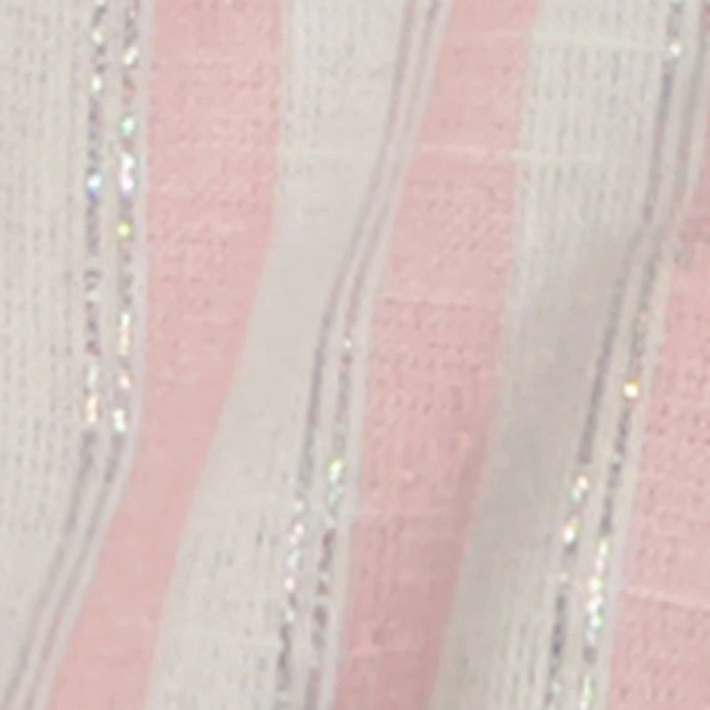 Toddler Girls Lurex Striped Cargo Pocket Romper