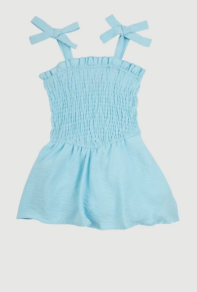 Toddler Girls Airy Smocked Skater Dress