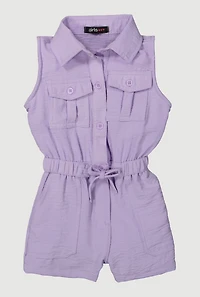 Toddler Girls Airy Elastic Waist Romper