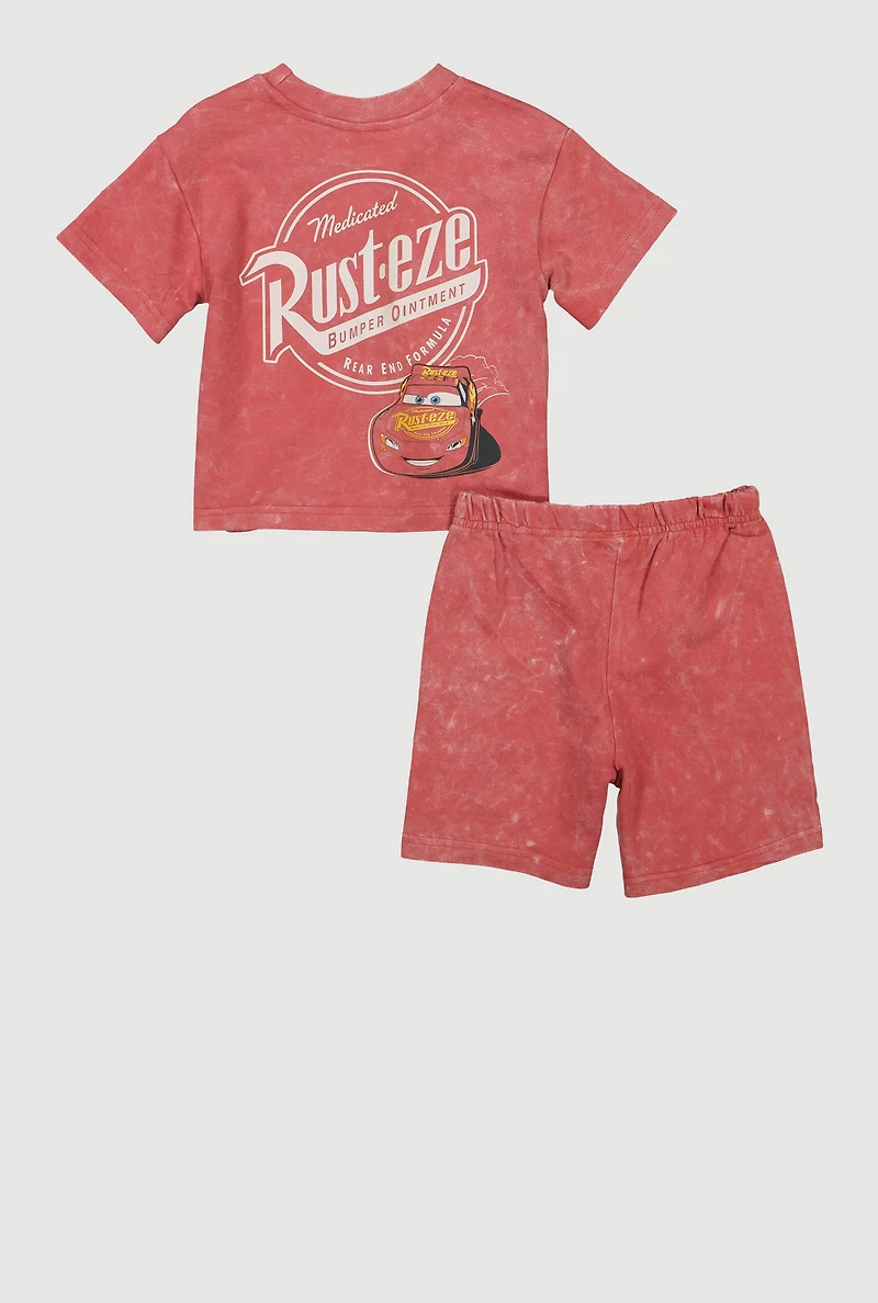 Toddler Boys Lightning McQueen Graphic Tee and Shorts Set