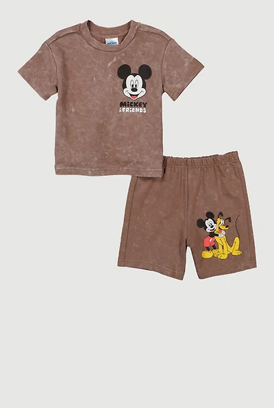 Toddler Boys Mickey and Friends Graphic Tee Shorts Set