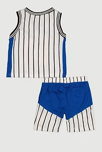 Toddler Boys Unstoppable Graphic Mesh Jersey and Shorts with Bucket Hat