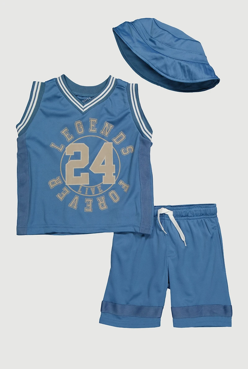 Toddler Boys Legends Live Forever Basketball Jersey and Shorts Set