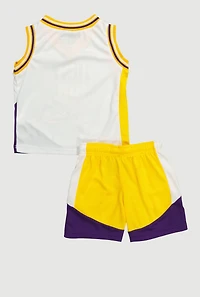 Toddler Boys Just Did It Basketball Jersey and Shorts with Bucket Hat, Multi, Size 3T