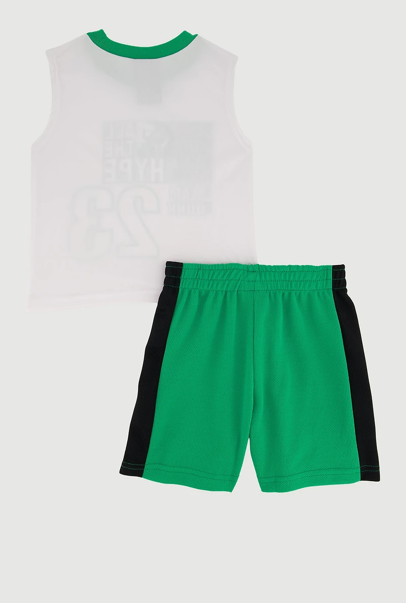 Toddler Boys Slam Dunk 23 Graphic Mesh Jersey and Shorts