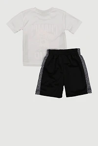 Toddler Boys All Season Champs Tee and Shorts, Multi, Size 2T