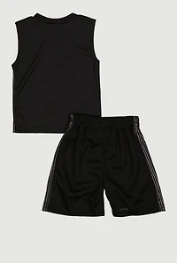 Toddler Boys Striped Legends Graphic Mesh Jersey and Shorts