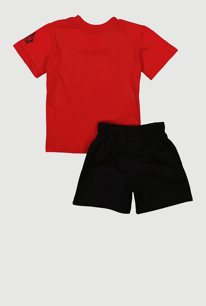 Toddler Boys Southpole King Of The Street Graphic Tee and Shorts