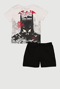 Toddler Boys Batman Dark Knight Graphic Tee and Sweatshorts