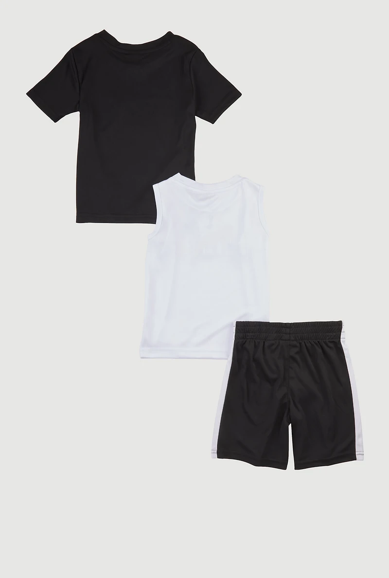 Toddler Boys Puma Graphic Tops and Jersey Mesh Shorts Set, Multi, Size 3T
