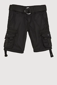 Toddler Boys Cargo Pocket Shorts, Black, Size 3T