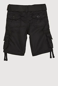 Toddler Boys Cargo Pocket Shorts, Black, Size 3T