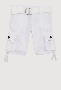 Toddler Boys Cargo Pocket Belted Shorts