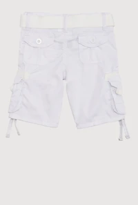 Toddler Boys Cargo Pocket Belted Shorts