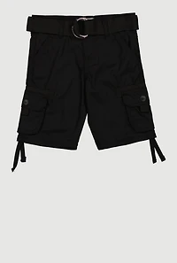Toddler Boys Belted Cargo Shorts with Tassels